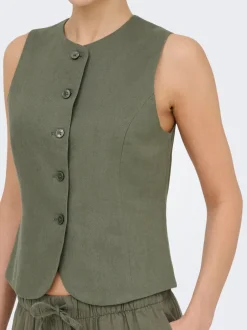 Outlet ONLGOA Hør Tailored vest Dame Jakker Og Frakker