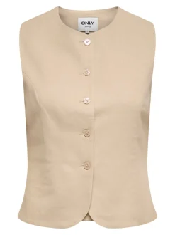 Discount ONLGOA Hør Tailored vest Dame Jakker Og Frakker