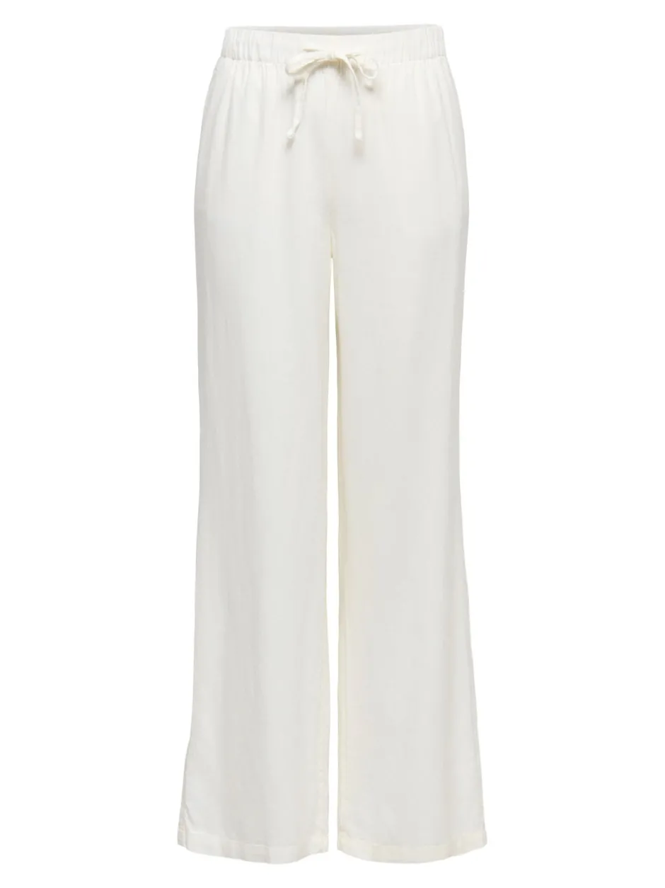 Clearance ONLGOA Straight fit Hør Bukser Dame Bukser