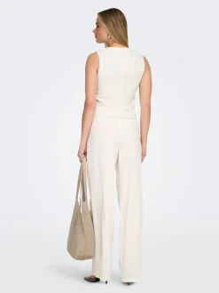 Clearance ONLGOA Straight fit Hør Bukser Dame Bukser