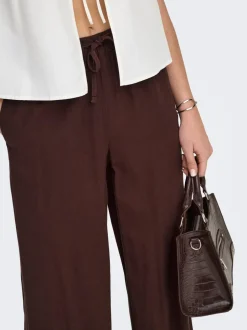 Clearance ONLGOA Straight fit Hør Bukser Dame Bukser