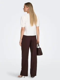 Clearance ONLGOA Straight fit Hør Bukser Dame Bukser