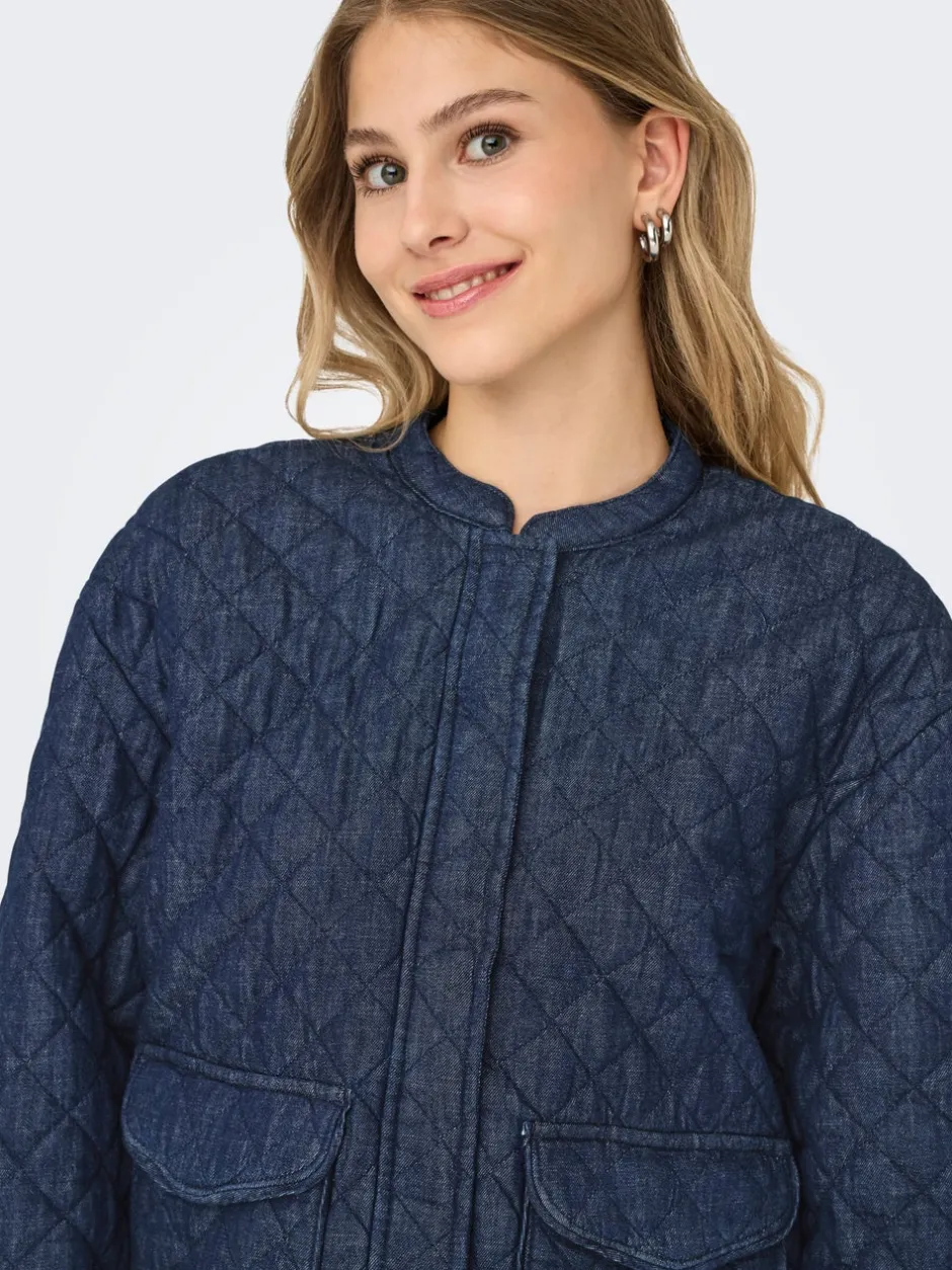 Discount ONLHALLIE Quiltet jakke Dame Jakker Og Frakker|Double Denim