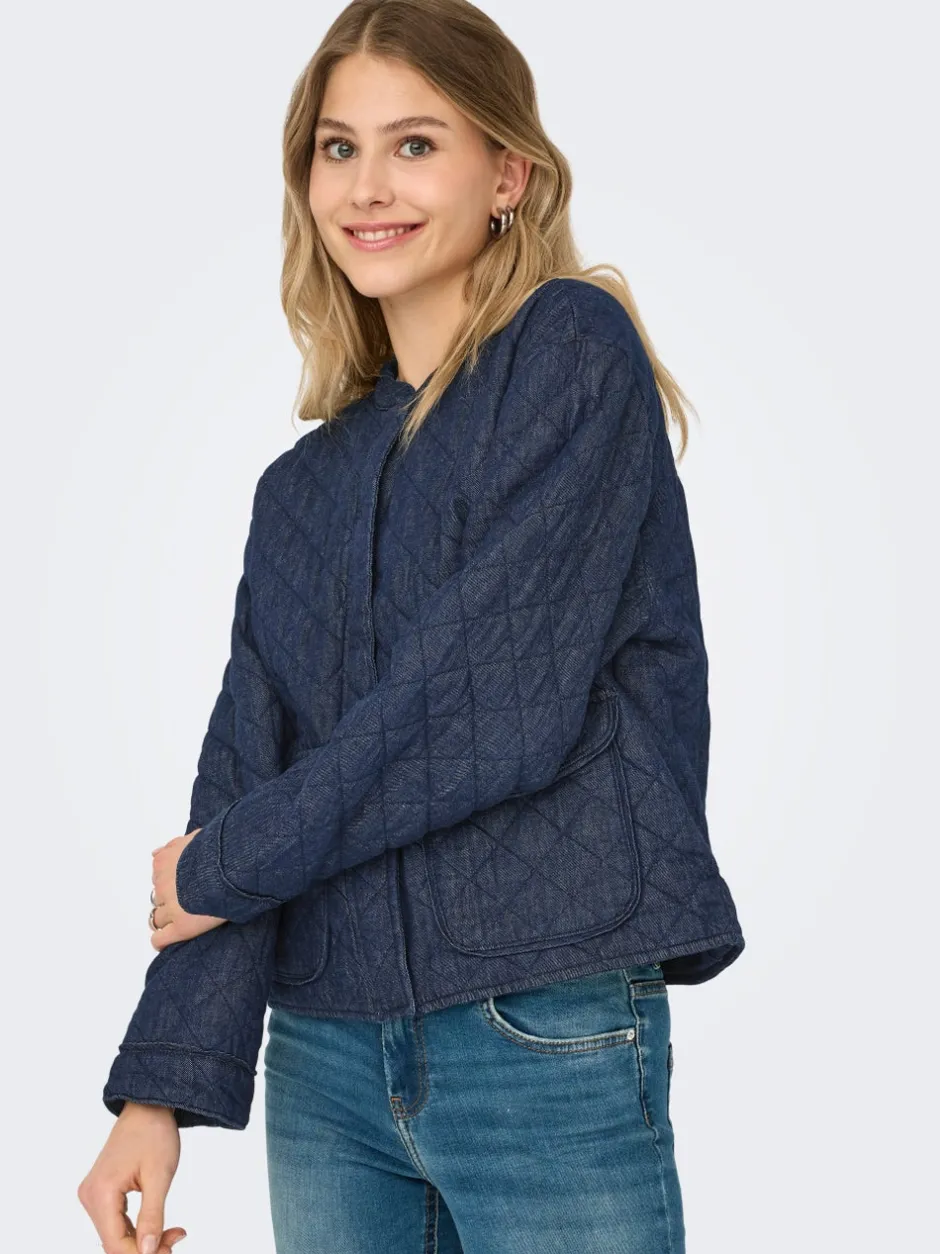 Discount ONLHALLIE Quiltet jakke Dame Jakker Og Frakker|Double Denim