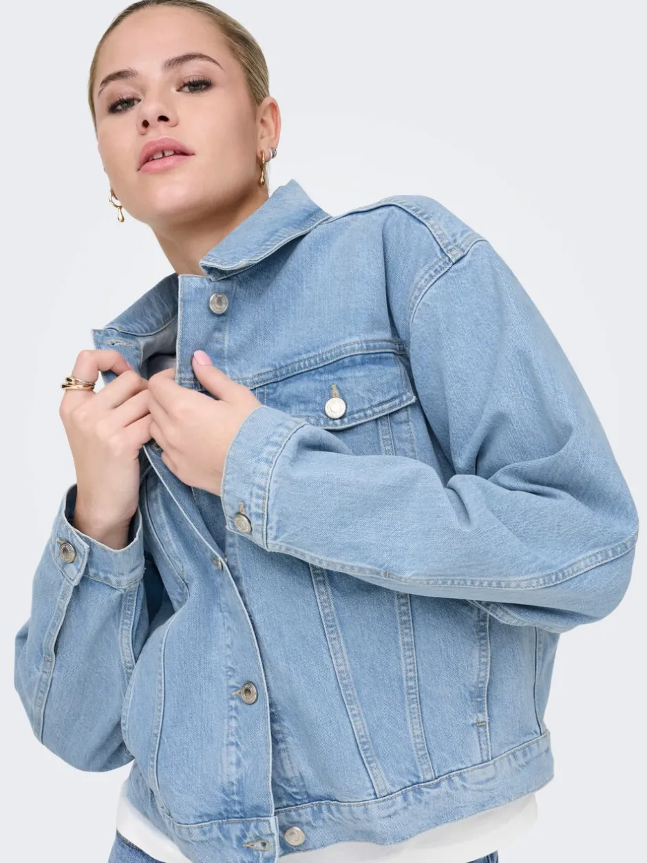 New ONLHARPER Denimjakke Dame Jakker Og Frakker|Double Denim