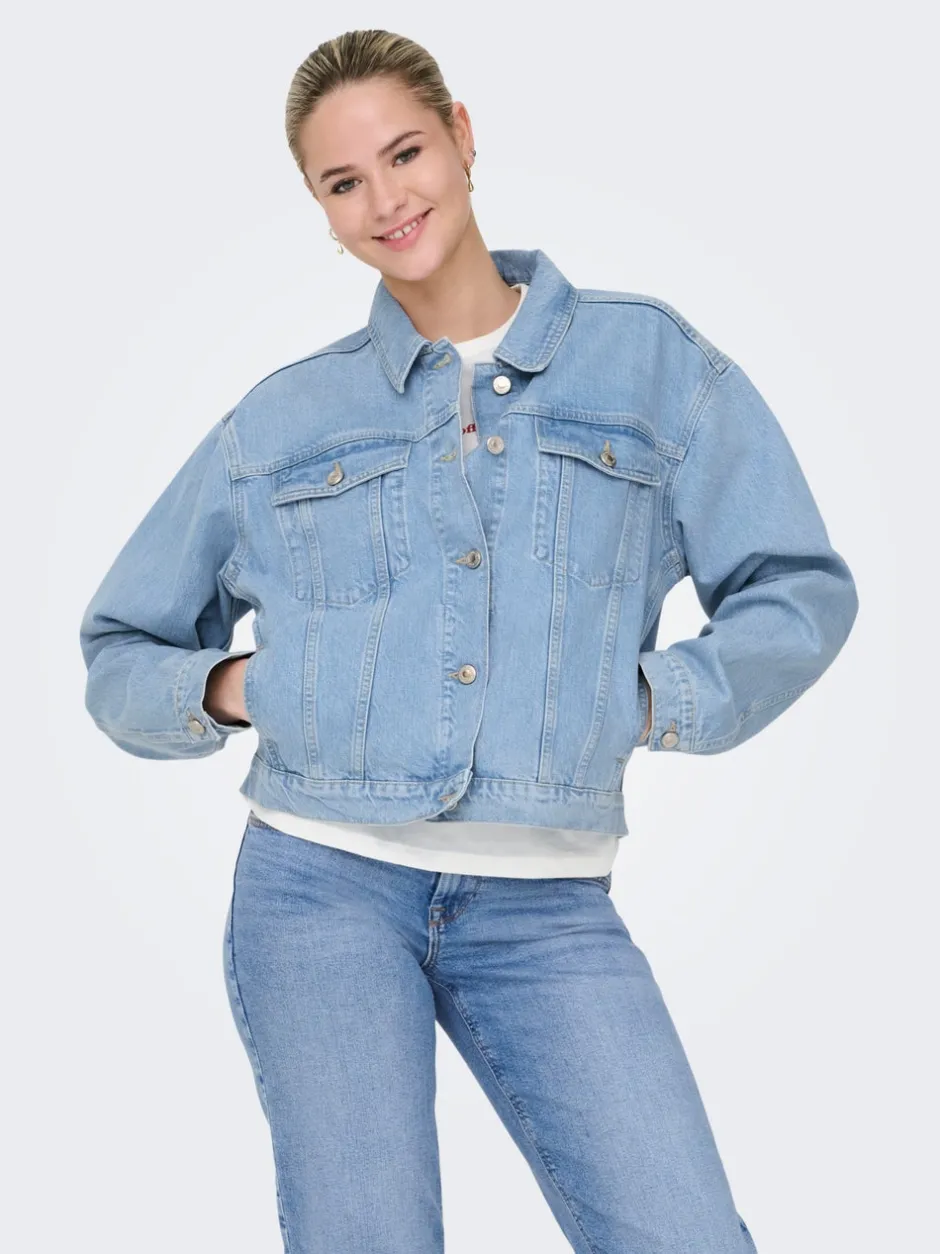 New ONLHARPER Denimjakke Dame Jakker Og Frakker|Double Denim