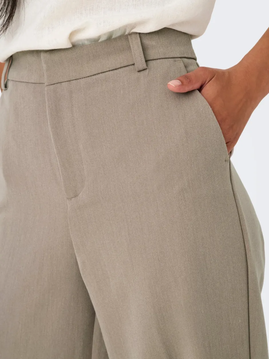 Sale ONLHATTIE-LANA Straight tapered fit Bukser i wide fit Dame Bukser