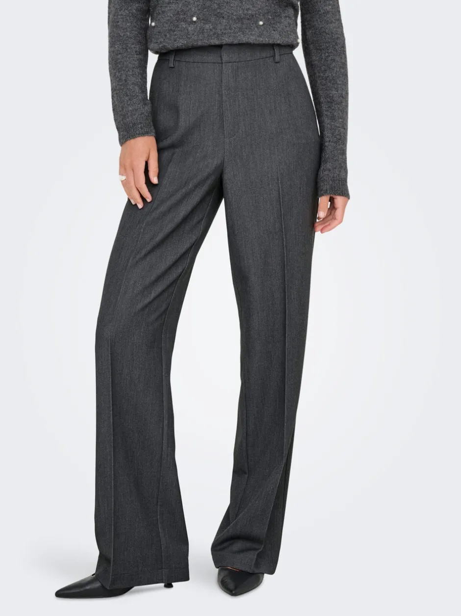 Sale ONLHATTIE-LANA Straight tapered fit Bukser i wide fit Dame Bukser