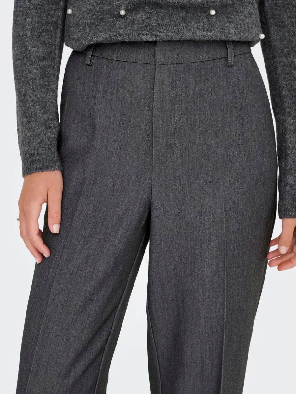 Sale ONLHATTIE-LANA Straight tapered fit Bukser i wide fit Dame Bukser