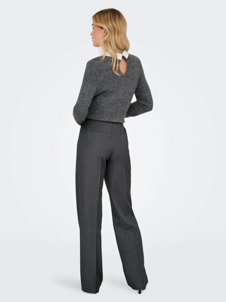 Sale ONLHATTIE-LANA Straight tapered fit Bukser i wide fit Dame Bukser
