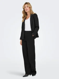 New ONLHATTIE-LANA Straight tapered fit Bukser i wide fit Dame Bukser