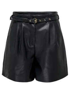 Clearance ONLHEIDI Mellemhøj talje Regular fit Imiterede lædershorts Dame Shorts