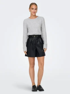Clearance ONLHEIDI Mellemhøj talje Regular fit Imiterede lædershorts Dame Shorts