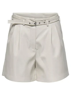 Best ONLHEIDI Mellemhøj talje Regular fit Imiterede lædershorts Dame Shorts