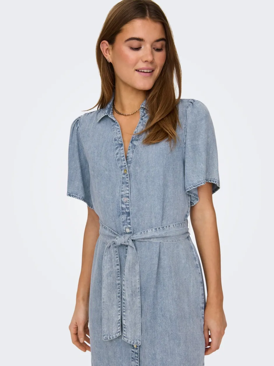 Best ONLHELENA Kort kjole Dame Kjoler|Double Denim
