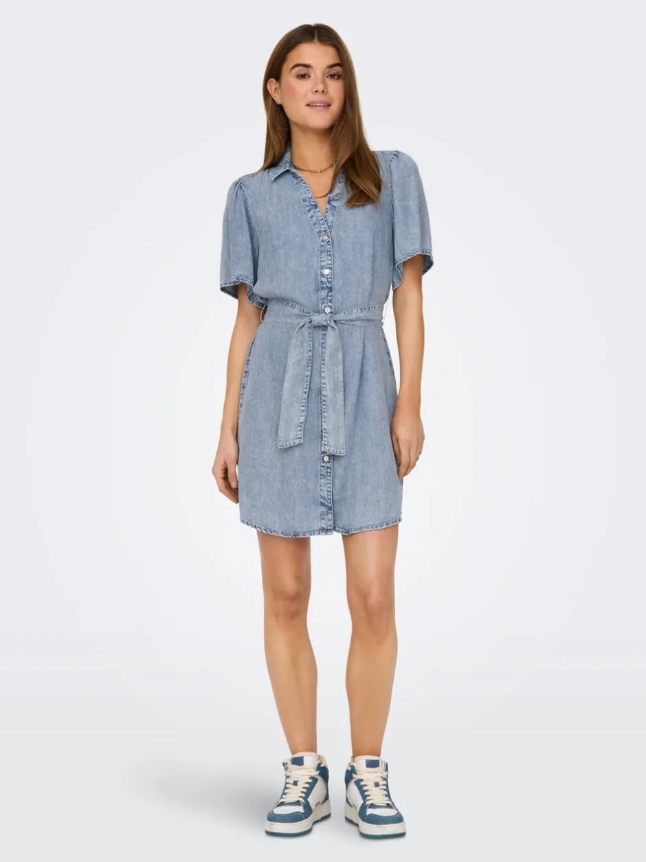Best ONLHELENA Kort kjole Dame Kjoler|Double Denim