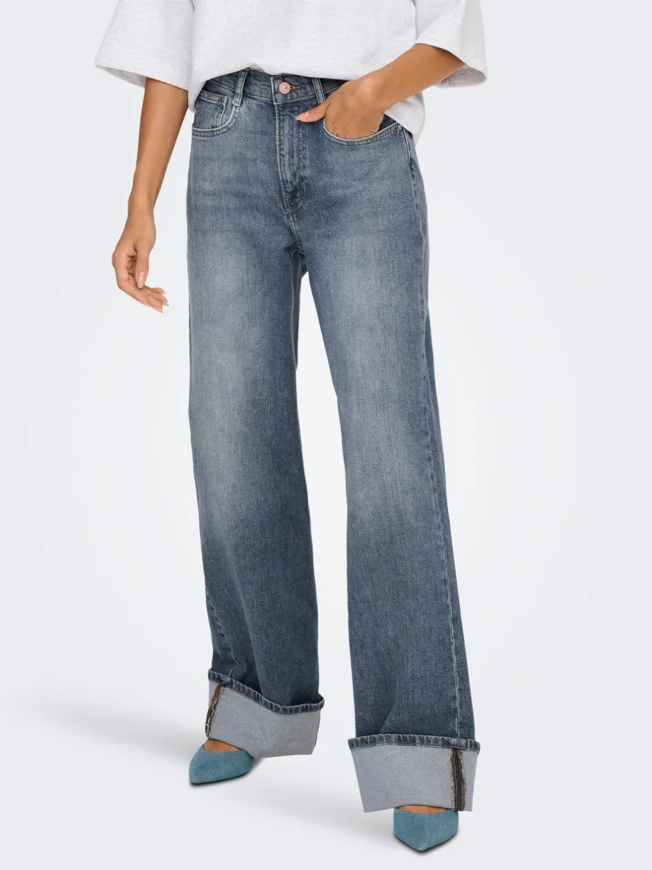 Hot ONLHOPE Høj talje Wide leg fit Jeans Dame Jeans|Jeans