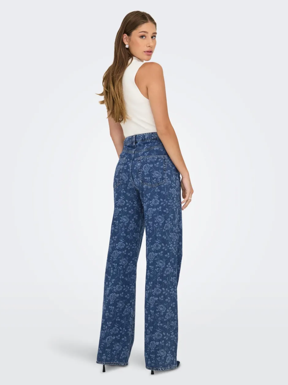 Best ONLHOPE Høj talje Wide leg fit Ankellængde Jeans Dame Jeans|Jeans