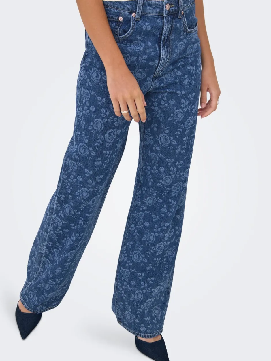 Best ONLHOPE Høj talje Wide leg fit Ankellængde Jeans Dame Jeans|Jeans
