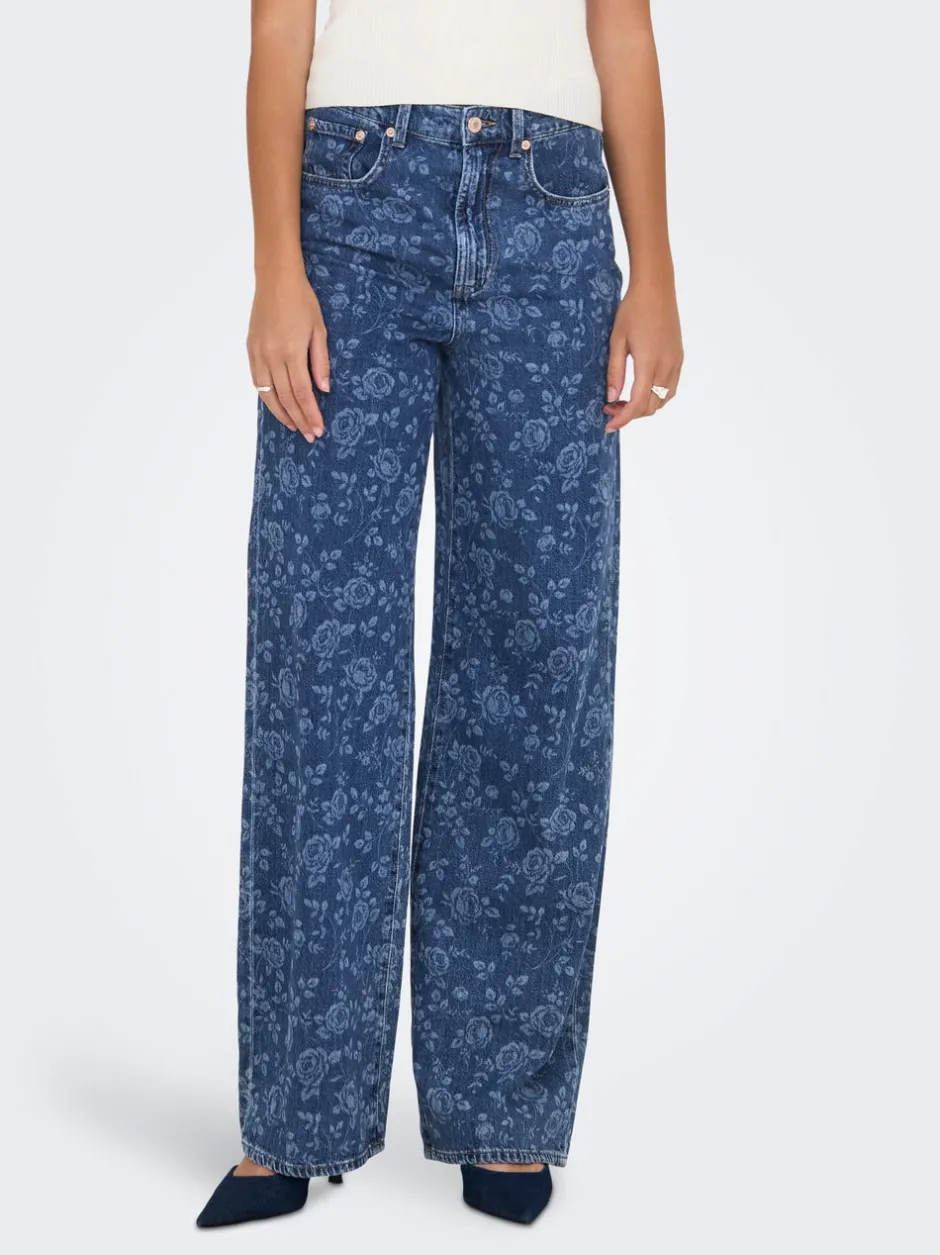 Best ONLHOPE Høj talje Wide leg fit Ankellængde Jeans Dame Jeans|Jeans