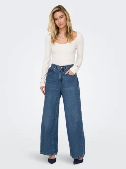 Online ONLHOPE Høj talje Wide leg fit Jeans Dame Jeans|Jeans