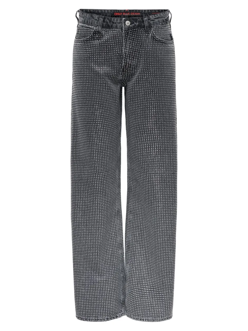 Online ONLHUDSON Mellemhøj talje Wide leg fit Jeans Dame Jeans|Jeans