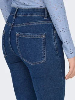 Outlet ONLHUSH Mellemhøj talje Skinny fit Ankellængde Jeans Dame Jeans|Jeans