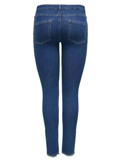 Outlet ONLHUSH Mellemhøj talje Skinny fit Ankellængde Jeans Dame Jeans|Jeans