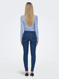 Outlet ONLHUSH Mellemhøj talje Skinny fit Ankellængde Jeans Dame Jeans|Jeans