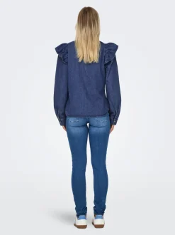 Hot ONLINDIGO Denim-skjorte Dame Skjorter