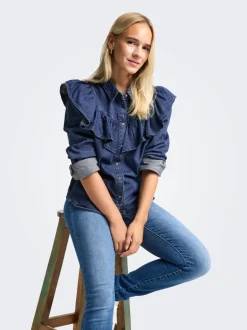 Hot ONLINDIGO Denim-skjorte Dame Skjorter