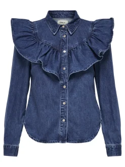 Hot ONLINDIGO Denim-skjorte Dame Skjorter