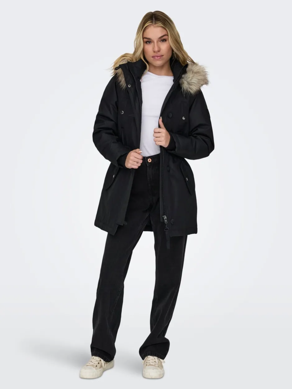 Discount ONLIRIS Lang parka Dame Jakker Og Frakker