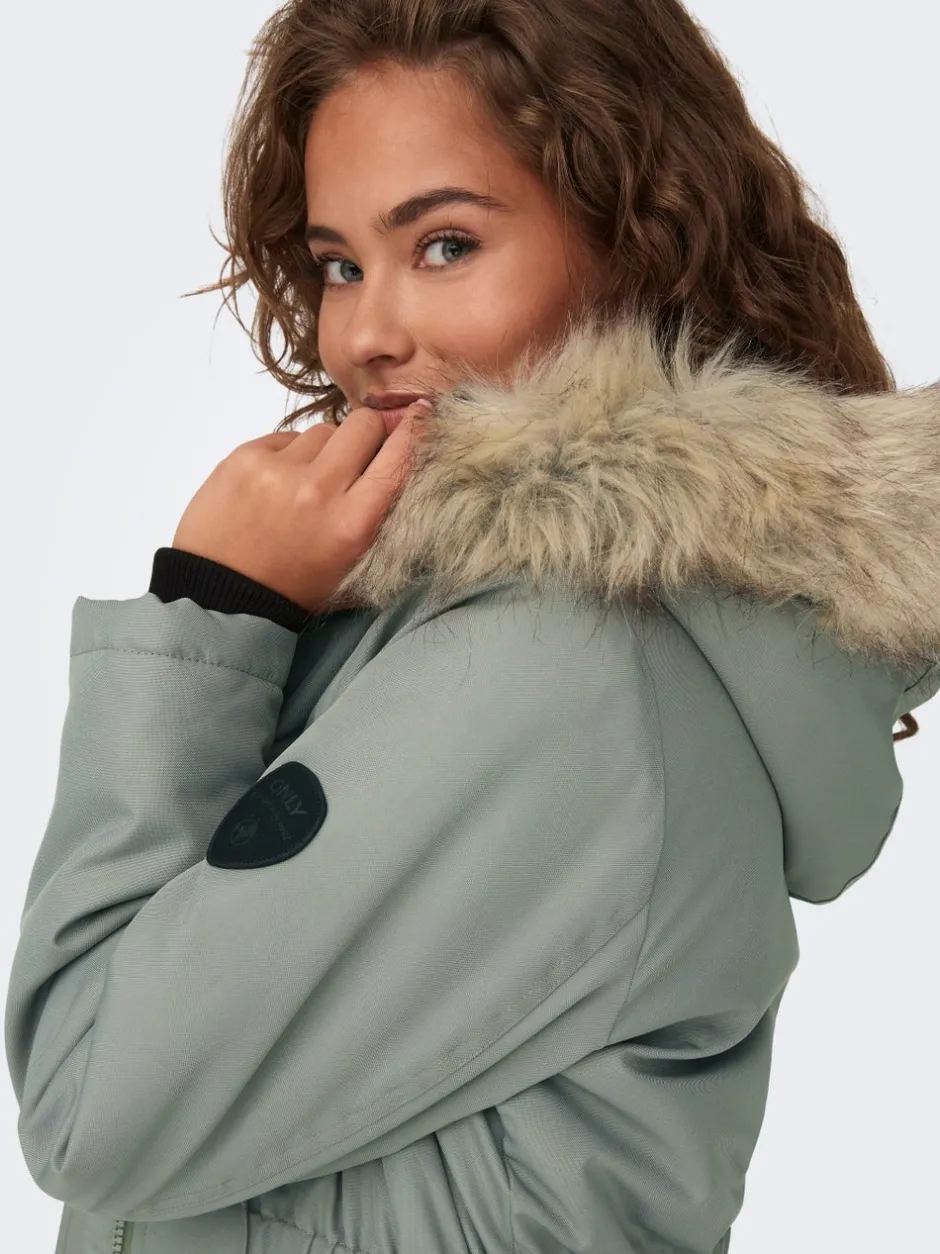 Discount ONLIRIS Lang parka Dame Jakker Og Frakker