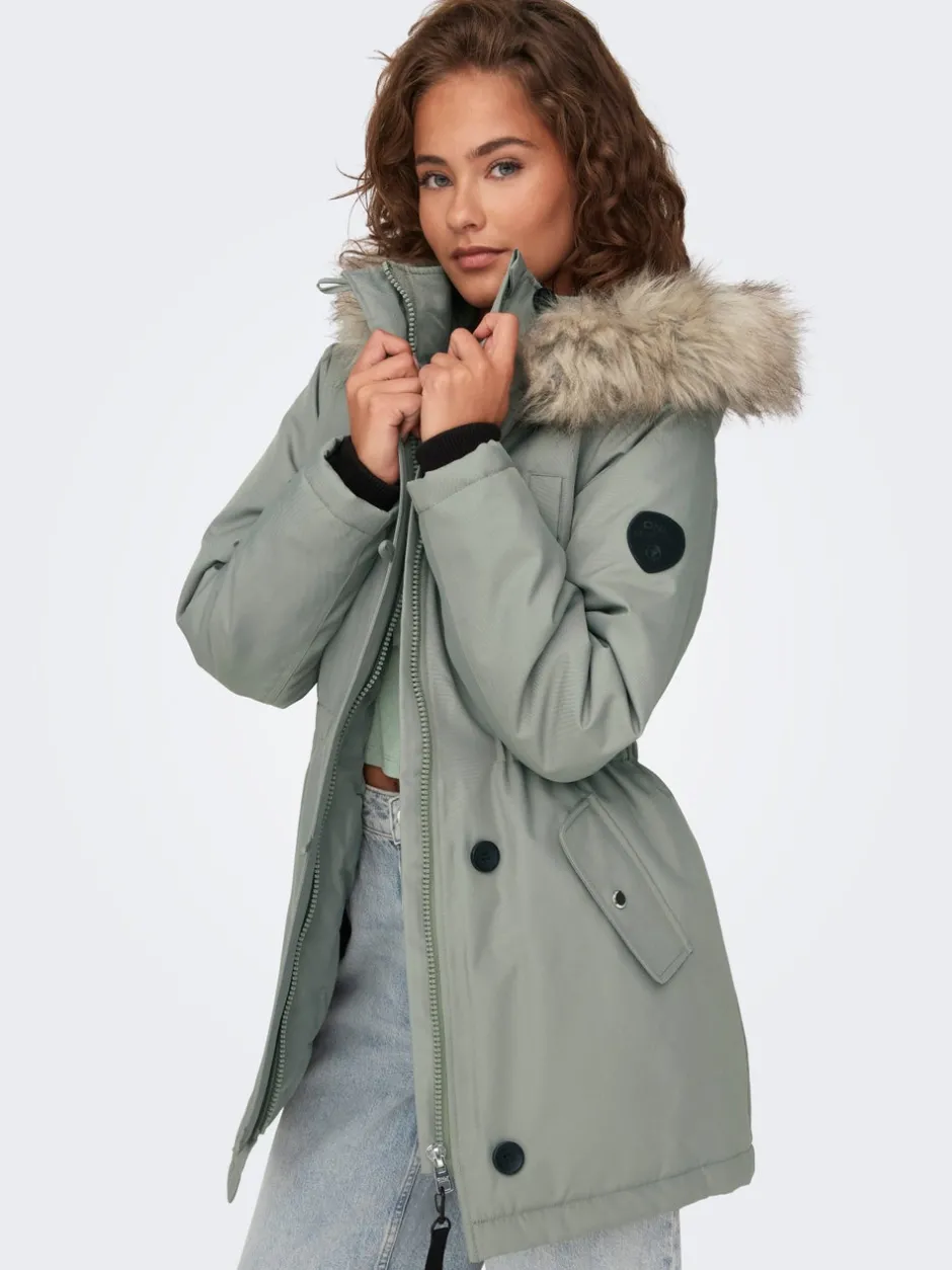 Discount ONLIRIS Lang parka Dame Jakker Og Frakker