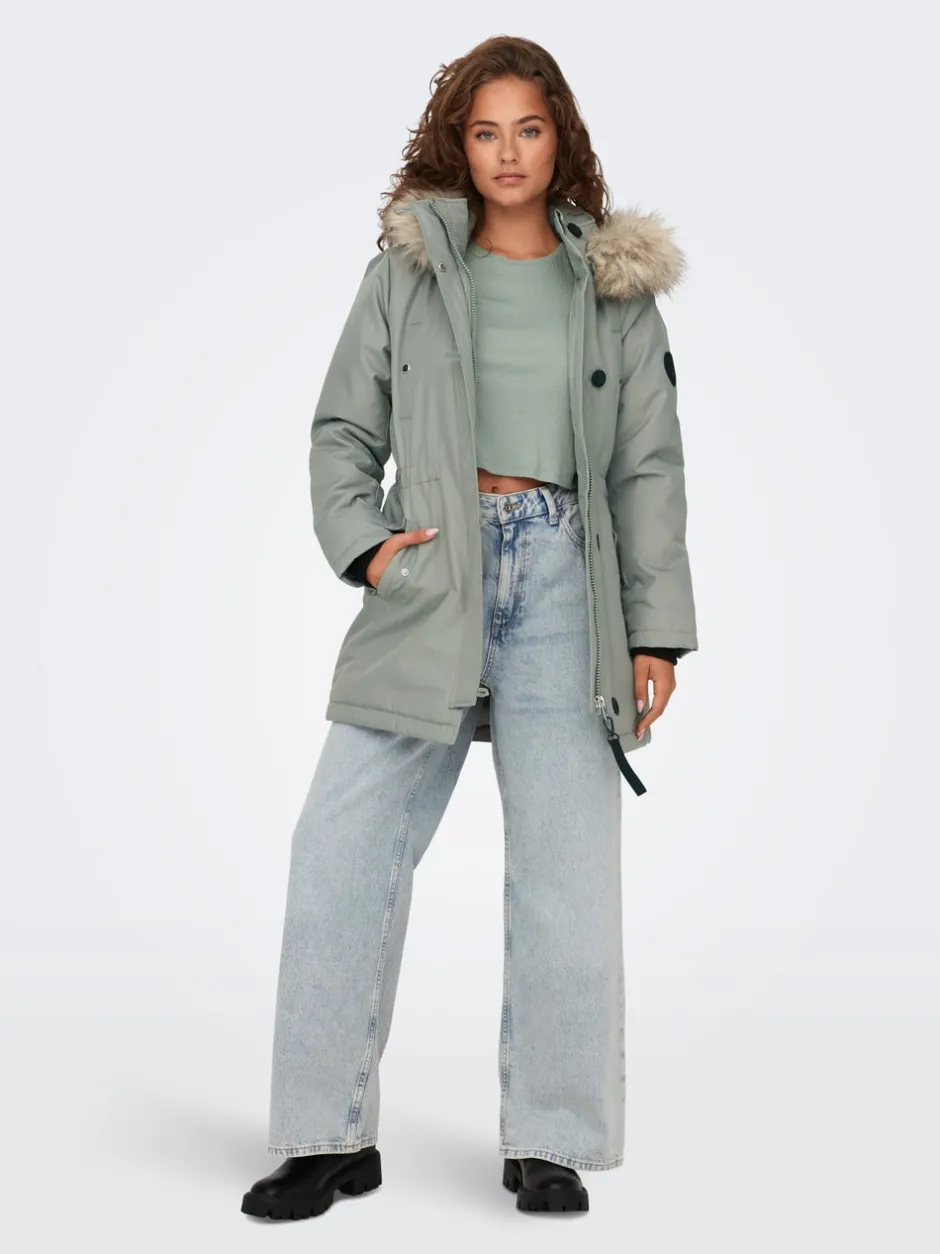 Discount ONLIRIS Lang parka Dame Jakker Og Frakker