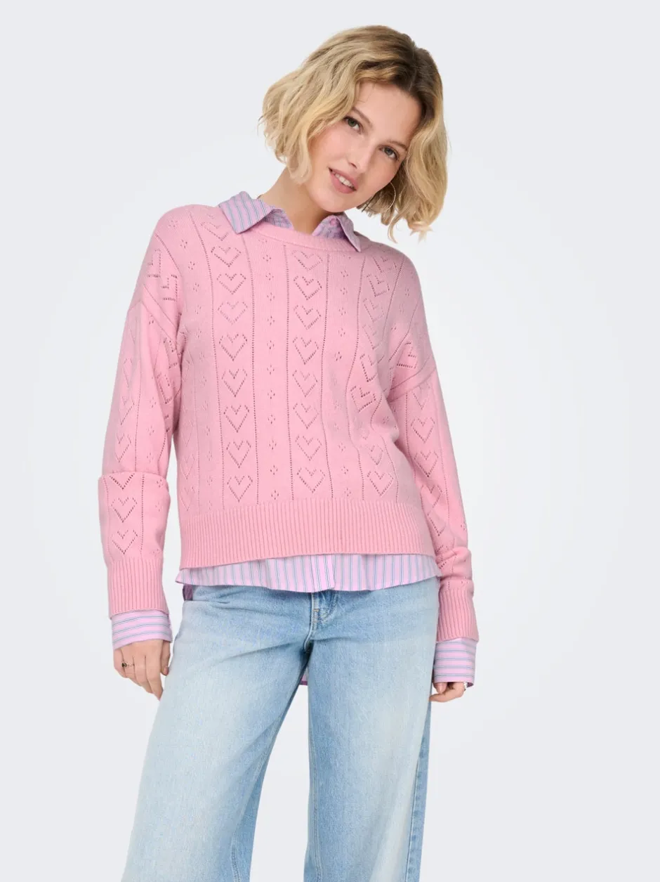 Hot ONLISA Striktrøje Dame Strik & Cardigans