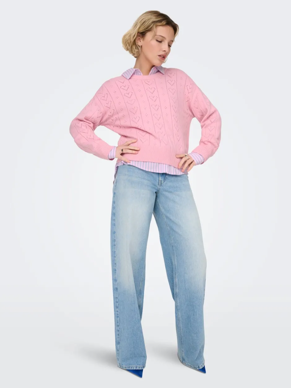 Hot ONLISA Striktrøje Dame Strik & Cardigans