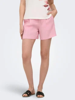 Discount ONLITA Høj talje Regular fit Hør Bermuda-shorts Dame Shorts