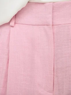 Discount ONLITA Høj talje Regular fit Hør Bermuda-shorts Dame Shorts