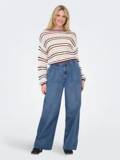 ONLIVY Mellemhøj talje Wide leg fit Jeans Dame Jeans|Jeans