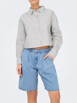 Outlet ONLIVY Wide leg fit Denim-shorts Dame Shorts|Double Denim