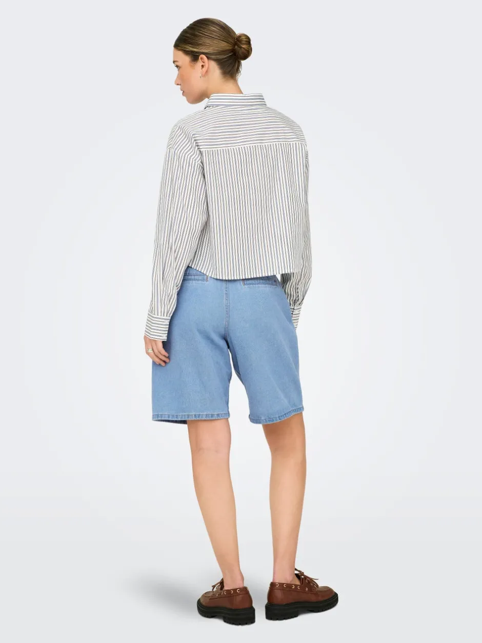 Outlet ONLIVY Wide leg fit Denim-shorts Dame Shorts|Double Denim