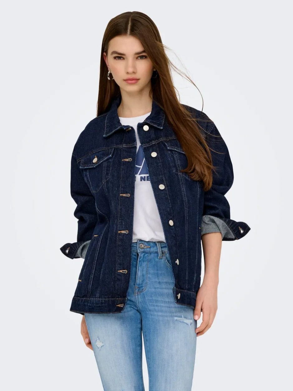Clearance ONLJAGGER Denimjakke Dame Jakker Og Frakker|Double Denim
