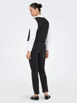 New ONLJAKIRI Hør Vest Dame Toppe