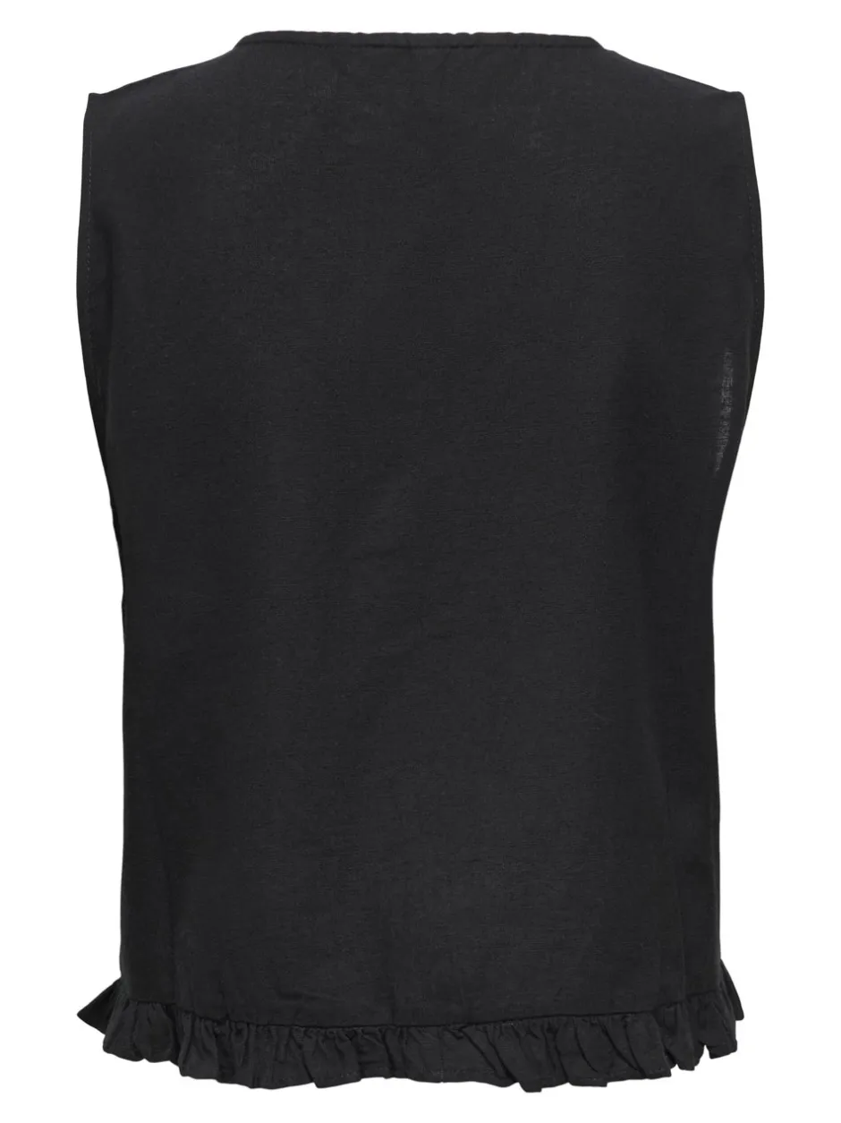 New ONLJAKIRI Hør Vest Dame Toppe