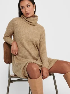 New ONLJANA Lang kjole Dame Strik & Cardigans|Kjoler