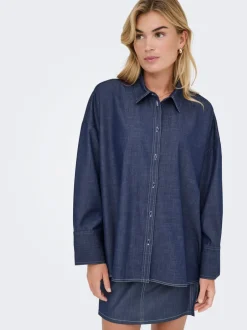 Clearance ONLJINA Denim-skjorte Dame Skjorter