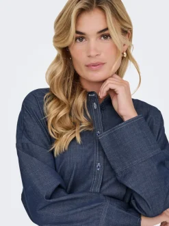 Clearance ONLJINA Denim-skjorte Dame Skjorter
