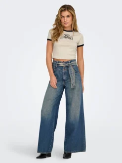 Best ONLJOELLE Høj talje Wide leg fit Jeans Dame Jeans|Jeans
